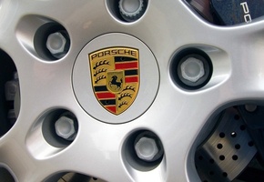 Порш, лого, капот
