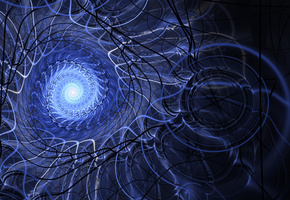 Поток, глубина. нити, паутина, dee blue