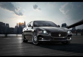 солнце, нью-йорк, Maserati, утро, quattroporte sport gt s