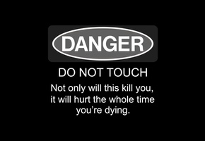 Черный, фон, надпись, предупреждение