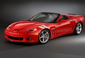 corvette, Chevrolet, красный