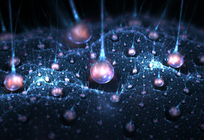 Капли, лист, свет