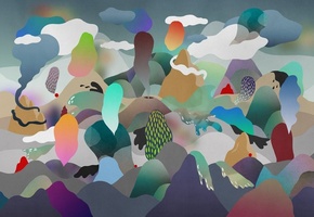 Windows 7, вулканы, облака, seven