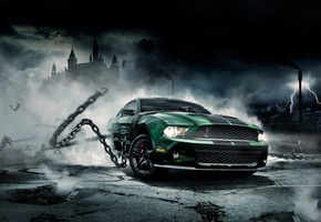 мустанг, цепи, Автомобиль