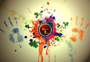 руки, Лето, краска