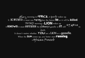 слова, газель, условия выживания, минимализм, лев, фразы, буквы, Африканская притча, законы