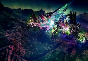 Абстрактная, линии, узор, цвета, фигура