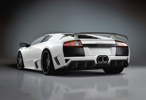 белый, Lamborghini, авто