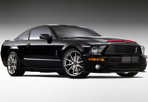 черный, мускулкар, Ford shelby cobra