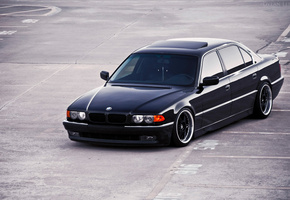 Bmw, black, 740