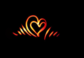 линии, свет, Сердце