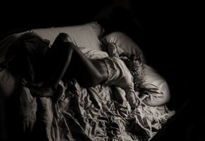 Черно-белая, пастель