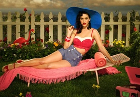 поза, Katy perry, сад