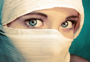 девушка, глаза, Взгляд