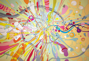 Рисунок, разводы, цвет