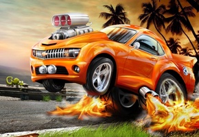 Пламя, хамелеон, шевроле