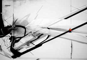 геометрия, чёрно-белое, надпись, минимализм, линии, Абстракция