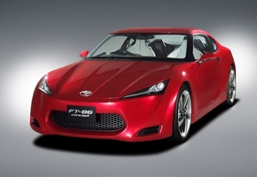 красный, ft-86, Toyota, концепт