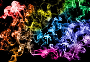 кольца, Дым, разноцветный