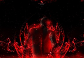 красный, чёрный, Спина, фон, пазлы