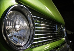 Зеленый, ваз 2101, копейка, фара