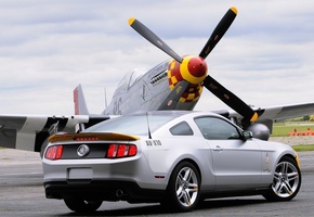 самолет, Ford, mustang, av-x10, пропеллер