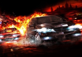 огонь, Погоня, авто