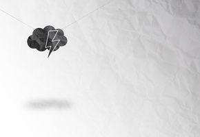 бумаги, туча, Лист, молния