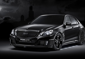 черный, Mercedes-benz, brabus, тюнинг, e v12