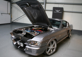 гараж, капот, eleanor, двигатель, shelby gt500, Mustang