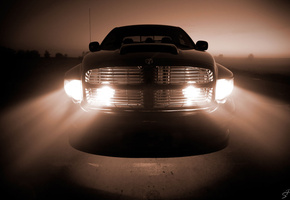 решетка, света, фары, Dodge