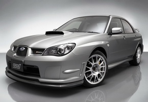 серая, impreza, Subaru