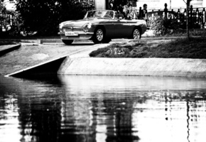 Mg, вода, черно-белая, трава