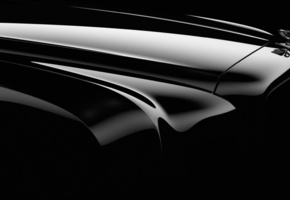 Bentley, эмблема, черный, капот, логотип