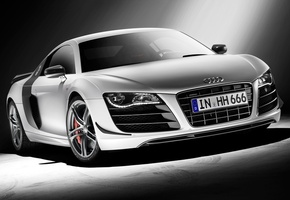 мощь, номерной знак, Audi r8 gt