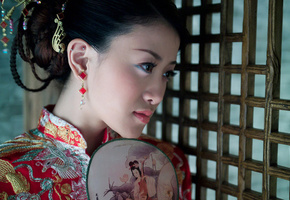 пирсинг, Китаянка, веер