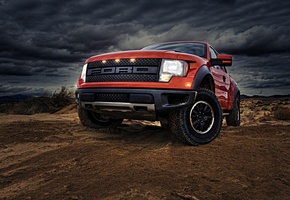 красный, ford, Автомобилей, photoshop