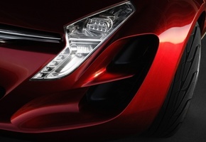 Ситроен, концепт, красный