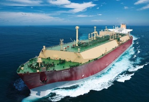 танкер, корабль, небо, Море