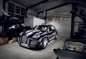 Porsche, cayenne, гараж