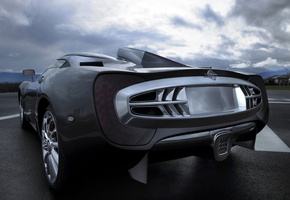 авто, Облака, сзади