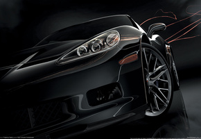 машинка, Gran turismo, гонка, черный