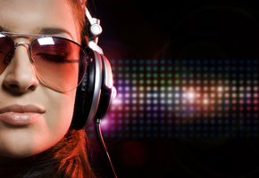 наушники, Очки, музыка