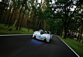 Bmw, vision, концепт, лес