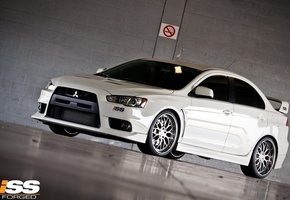 белый, не курить, парковка, Mitsubishi, lancer x 10