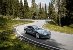 скорость, Aston martin, дорога, rapide