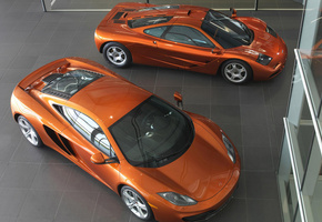 Mclaren mp4, оранжевый, салон