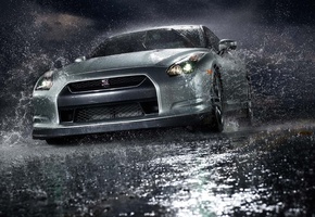 gtr, Ниссан, вода