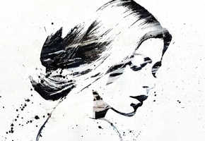 Девушка, рисунок, эскиз