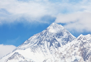 в снегу, гора, вершина, зима